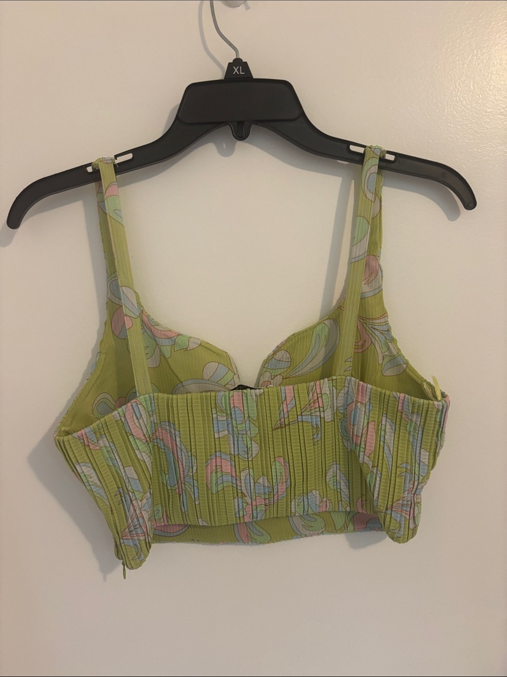 Zara Pastel Green Floral Crop Top - Picture 5 of 7